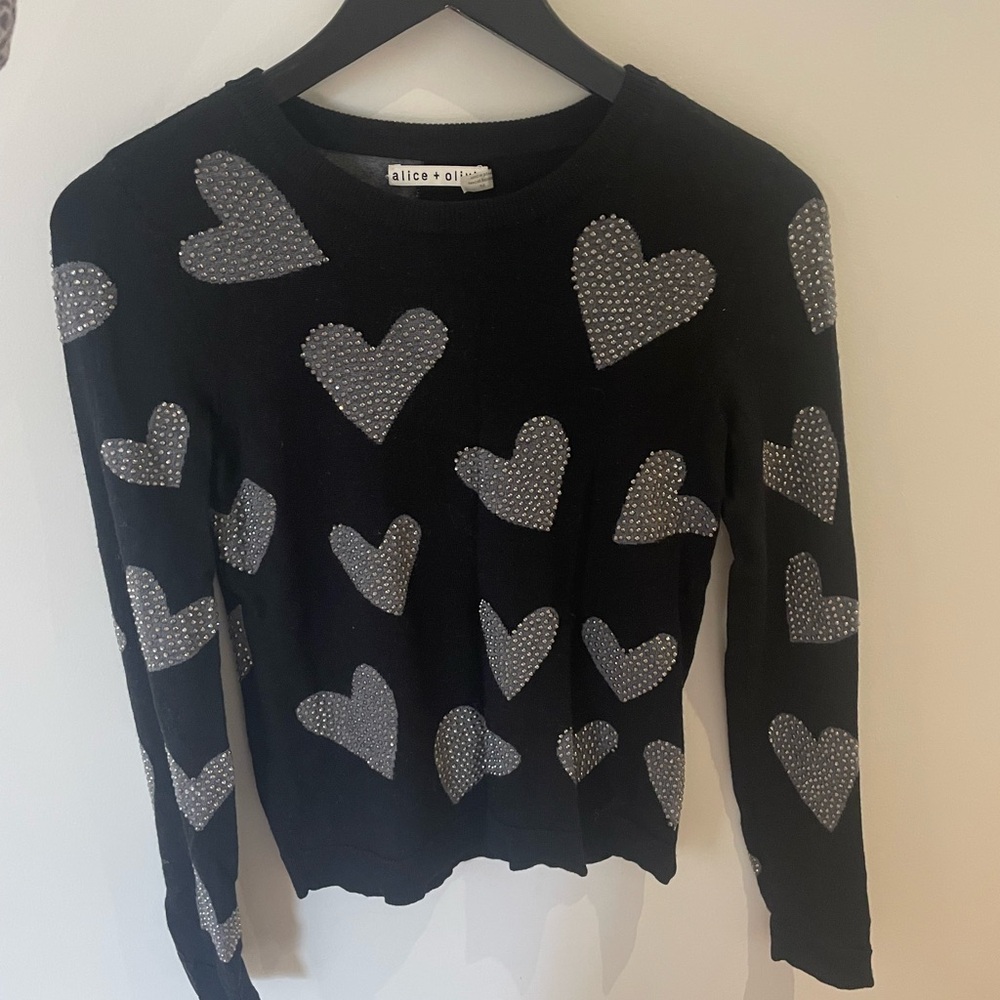 Alice and Olivia studded hearts top